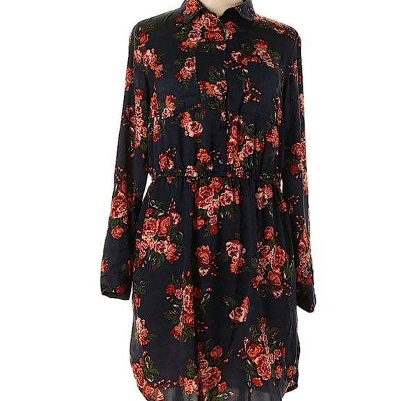 Navy H&M floral dress - Picture 2 of 2